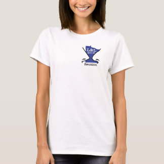 blaues Revers des Logo-1-Sided T-Shirt