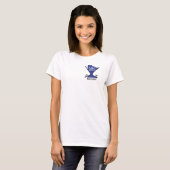 blaues Revers des Logo-2-Sided T-Shirt (Vorne ganz)