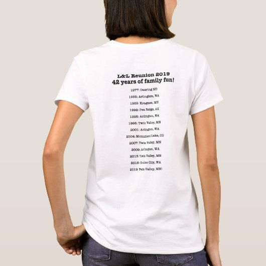 blaues Revers des Logo-2-Sided T-Shirt (Rückseite)