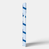 Blaues Ribbons-Muster Case-Mate iPhone Hülle (Rückseite / Rechts)