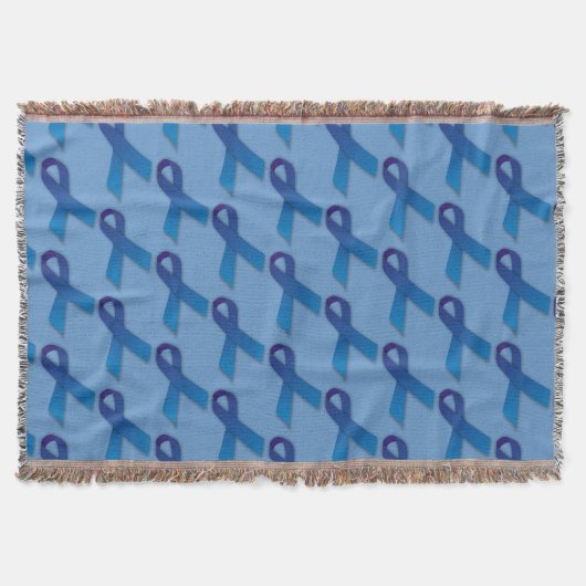 Blaues Ribbons-Muster Decke (Vorderseite)
