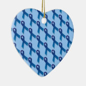 Blaues Ribbons-Muster Keramik Ornament (Rechts)