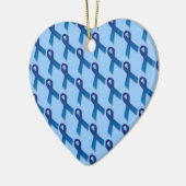 Blaues Ribbons-Muster Keramik Ornament (Links)