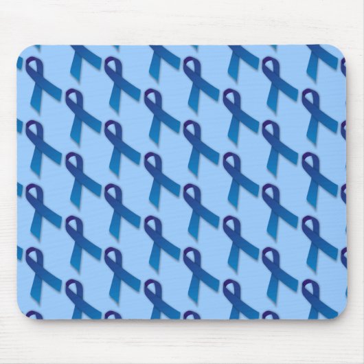 Blaues Ribbons-Muster Mousepad (Vorne)