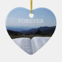 Blaues Ridge-Gebirgsherz-Verzierung Robin Ayscue Keramik Ornament