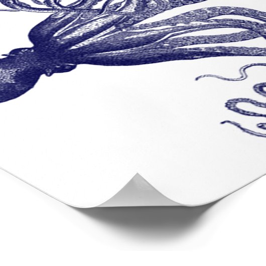 Blaues Riesenhocker Poster (Ecke)