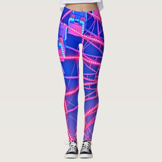 Blaues Riesenrad Leggings (Vorderseite)