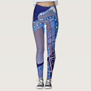 Blaues Riesenrad Leggings