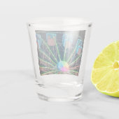 Blaues Riesenrad Schnapsglas (Rückseite)