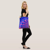 Blaues Riesenrad Tasche (Am Model)