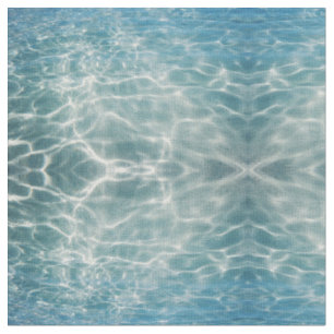 Blaues Rippling Wasser bei Sonnenlicht Stoff
