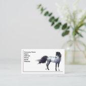 Blaues Roan Pferd Visitenkarte (Stehend Vorderseite)
