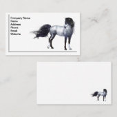 Blaues Roan Pferd Visitenkarte (Vorne/Hinten)