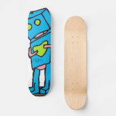 Blaues Robo Brett Skateboard (Vorderseite)