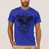 Blaues Roboter-Shirt T-Shirt (Vorderseite)