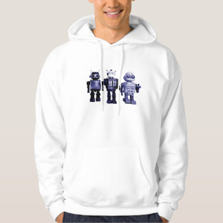blaues Roboter-Sweatshirt Hoodie