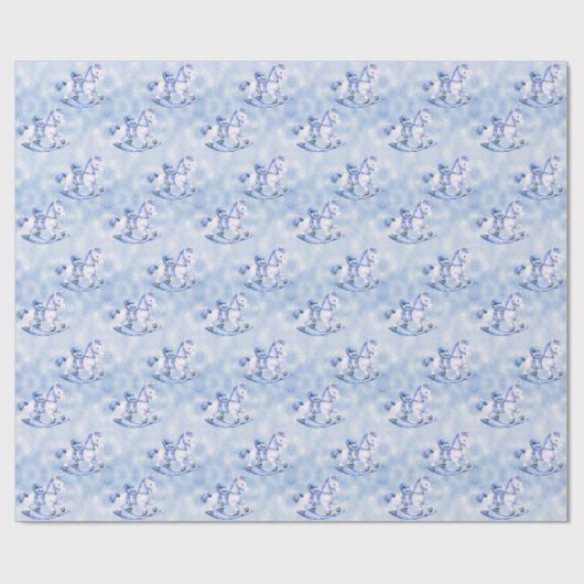 Blaues Rockhorn-Wrapping Papier Geschenkpapier (Flach)