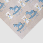 Blaues Rockpferd - Junge! Seidenpapier (Ausschnitt)