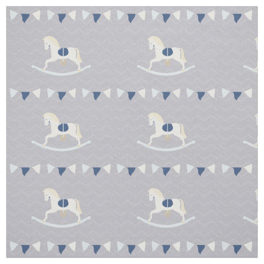Blaues Rockpferd Stoff (Muster)