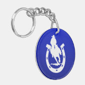 Blaues Rodeo Schlüsselanhänger (Vorderseite links)