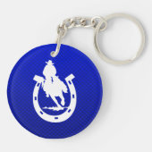 Blaues Rodeo Schlüsselanhänger (Rückseite)