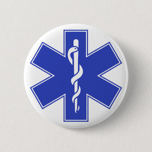 Blaues rosa Aqua-Baby-heißer Krankenschwester Button