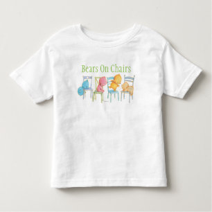 Blaues, rosa, Gelbes und Braunbär-Spiel Kleinkind T-shirt