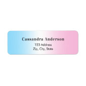 Blaues Rosa Geschlecht: Rücksendeadresse der Babyd (Vorne)