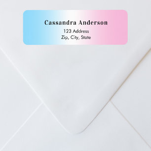 Blaues Rosa Geschlecht: Rücksendeadresse der Babyd