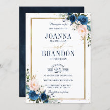 Blaues Rosa Rose Boho Geometric Wedding