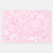 Blaues, rosa und grünes Paisley Wrapping Paper Geschenkpapier Set (Vorderseite 2)