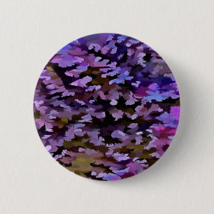 Blaues, rosa und sienafarbenes Tarnmuster Button