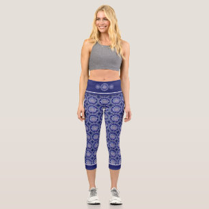 Blaues Rosass Capri Leggings