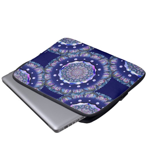 Blaues Rosass Laptopschutzhülle (Vorne Knopf)