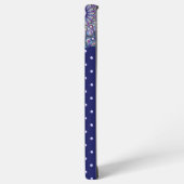 Blaues Rosass Samsung Galaxy Hülle (Linke Seite)