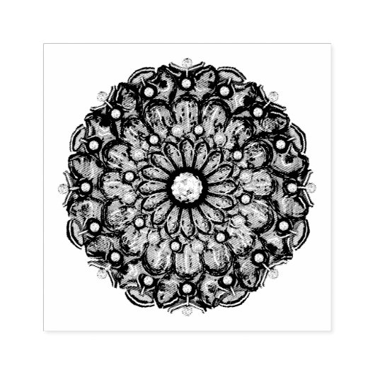 Blaues Rosass und Schneeflocken Gummistempel (Prägung)