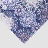 Blaues Rosass und Schneeflocken Seidenpapier (Ausschnitt)