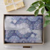 Blaues Rosass und Schneeflocken Seidenpapier (Geschenk)