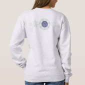 Blaues Rosass und Schneeflocken Sweatshirt (Rückseite)