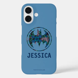 Blaues Rose-Bat-Signal iPhone 16 Hülle