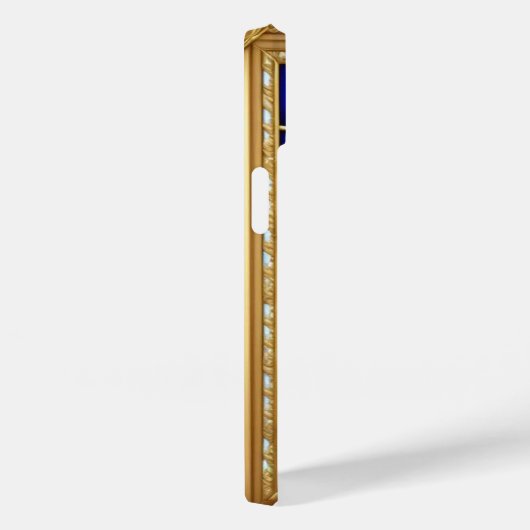 Blaues Rose-Design aus festem Glas Case-Mate iPhone Hülle (Rückseite / Rechts)