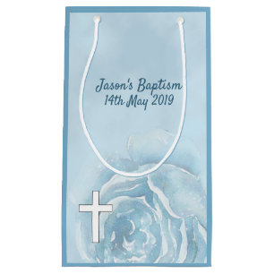 Blaues Rose-Funkeln Kleine Geschenktüte