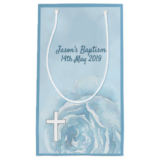 Blaues Rose-Funkeln Kleine Geschenktüte