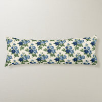 Blaues Rosen-Blumenmuster