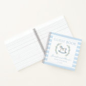 Blaues Rosspferd niedliches Babyduschenbuch Notizblock (Innenseite)