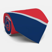 Blaues Rot und Grau-Gestreift Krawatte (Gerollt)