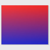Blaues Rotes Gradient Geschenkpapier (Flach)
