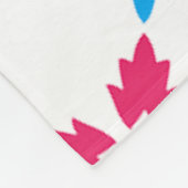 Blaues Rotes Schneeflockenmuster Blume Fleecedecke (Ecke)