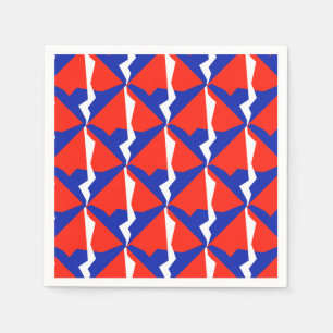 Blaues rotes weißes Item Serviette