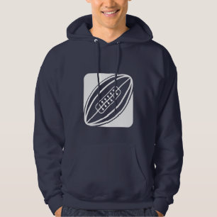 Blaues Rugby Hoodie